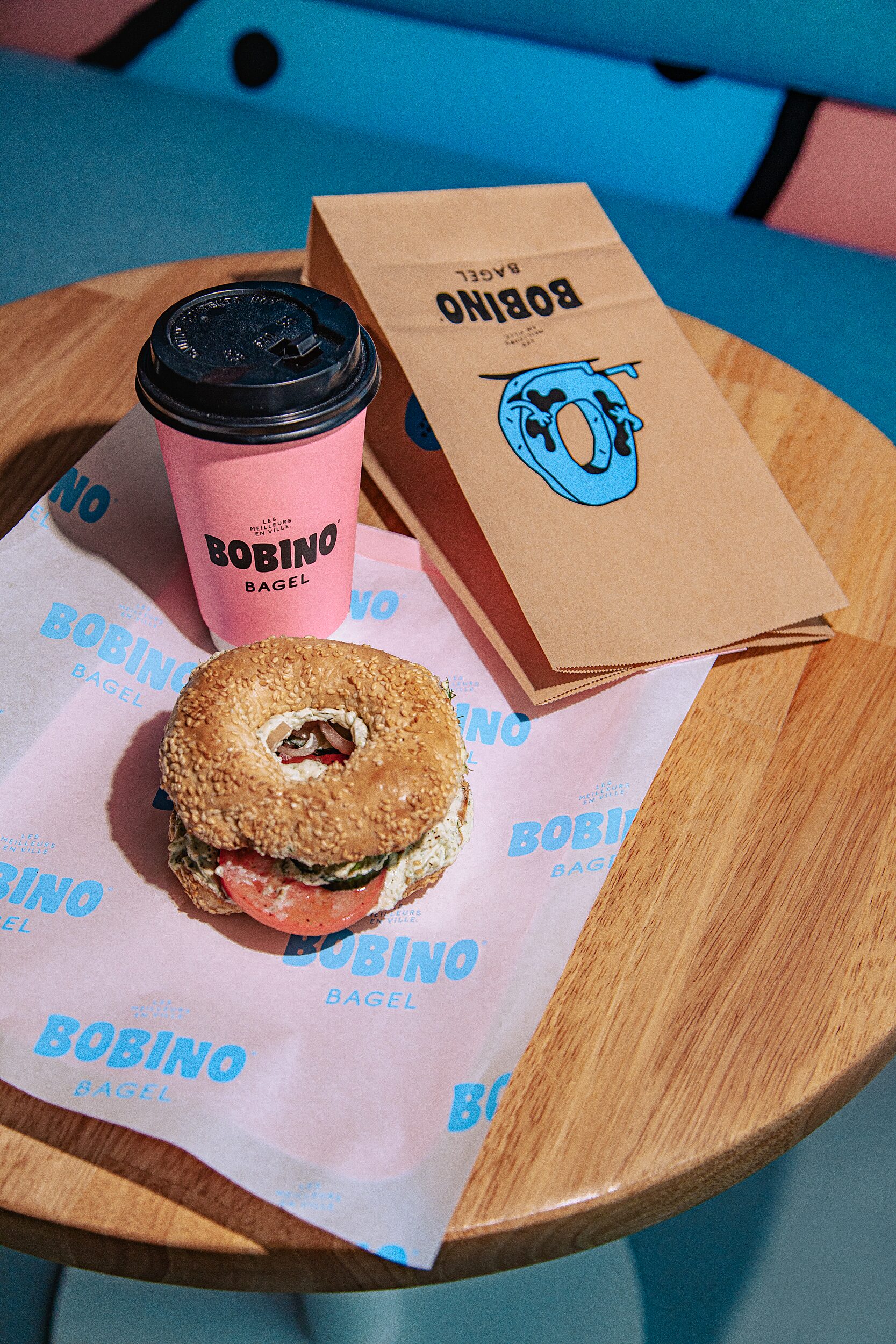 Packaging et identité de Bobino Bagel.