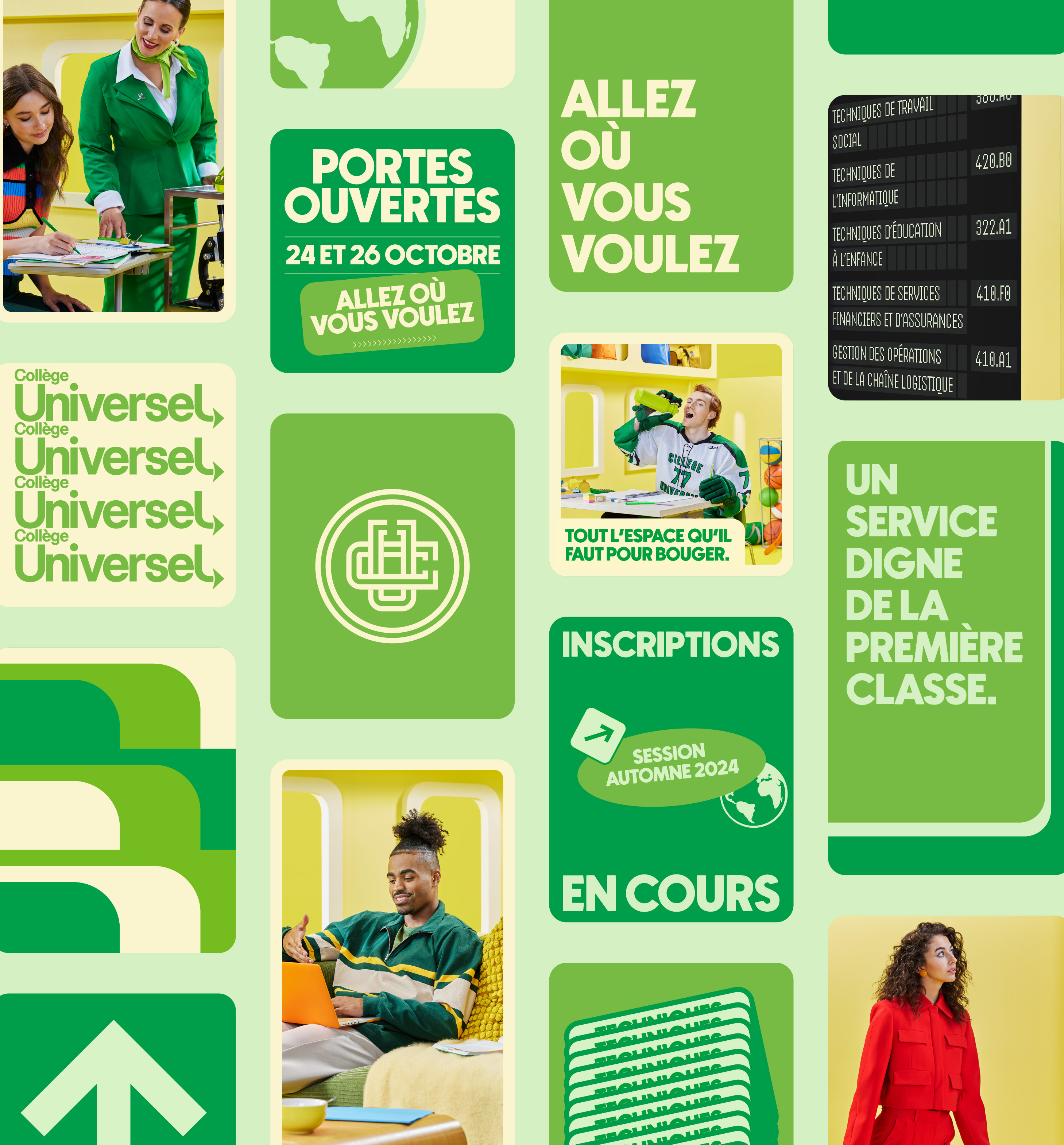 Visuels réseaux sociaux de la campagne du Collège Universel.