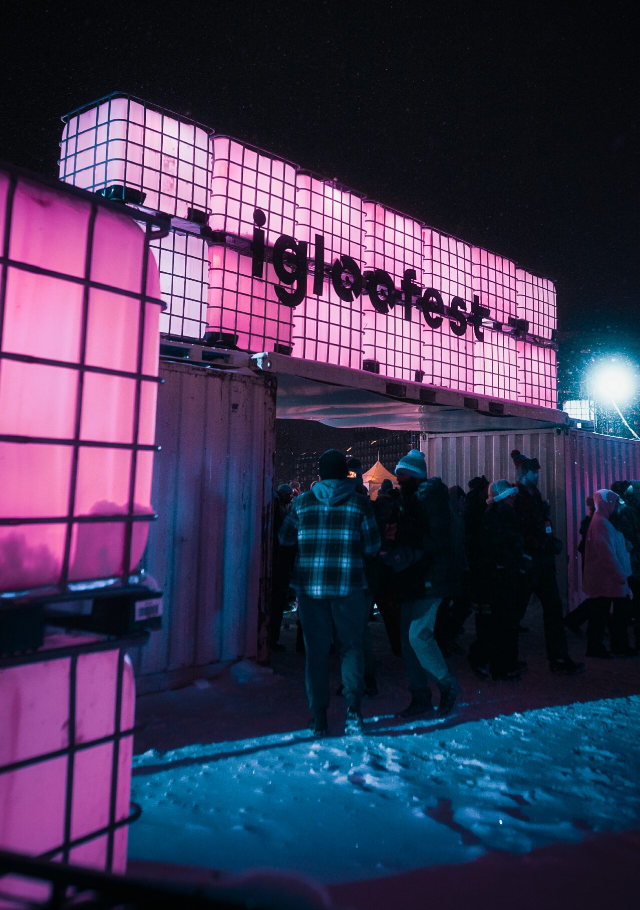 Arche d'entrée d'igloofest Gatineau
