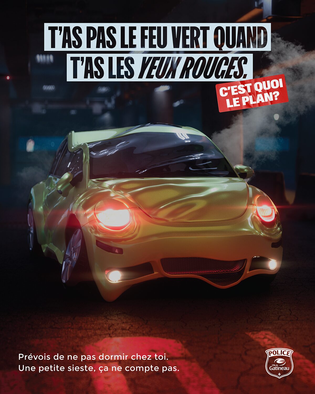 Affiche pour la campagne « C'est quoi le plan? » du SPVG.