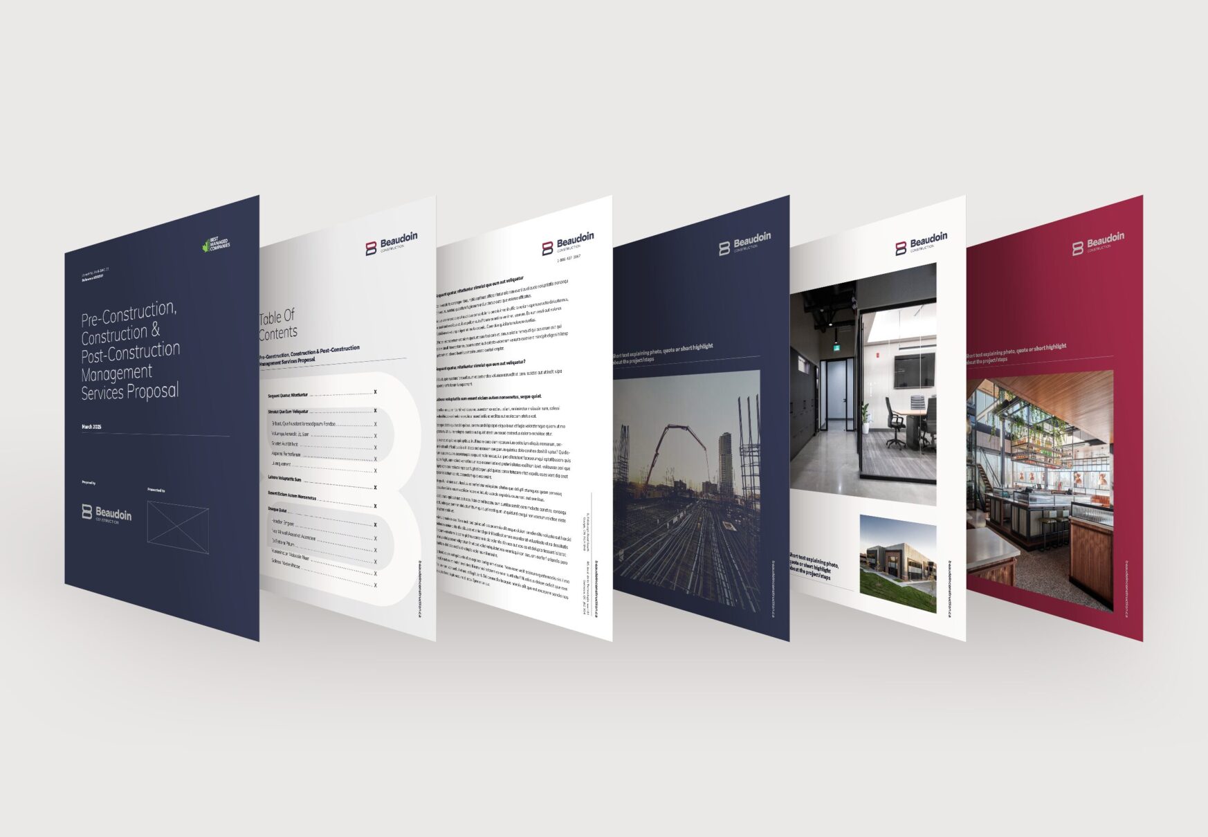 Gabarits de mise en page de soumissions