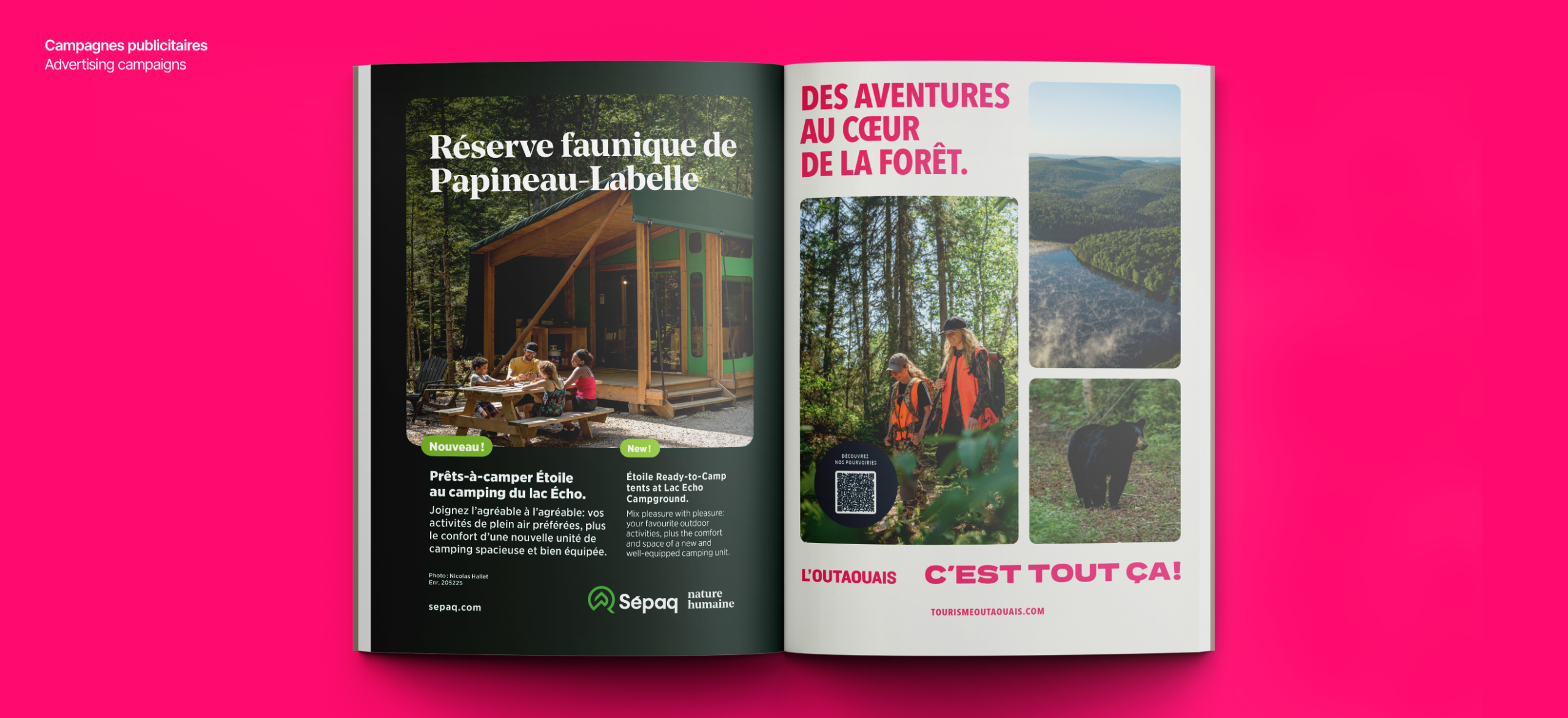 L'Outaouais c'est tout ça double page magazine