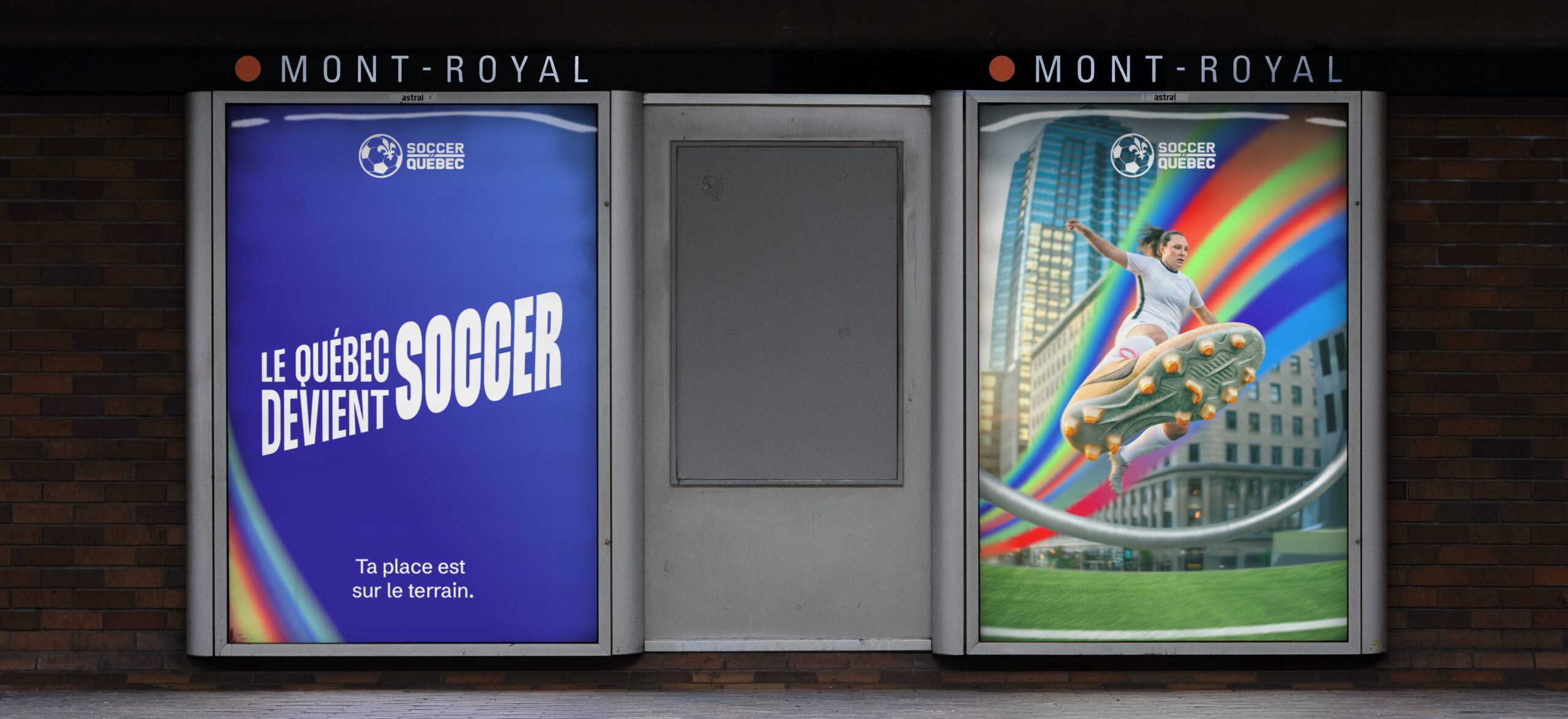 Soccer Quebec mockup metro de Montreal